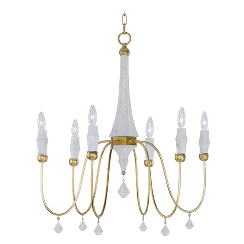 Maxim Lighting Maxim Lighting Claymore Claystone and Gold Leaf Chandelier 22436CSTGL