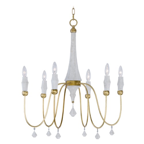 Maxim Lighting Claymore Claystone and Gold Leaf Chandelier by Maxim Lighting 22436CSTGL