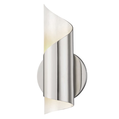 Mitzi by Hudson Valley Mid-Century Modern LED Sconce Polished Nickel Mitzi Evie by Hudson Valley H161101-PN