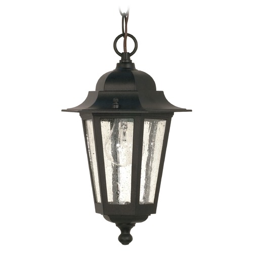 Cornerstone Textured Black Outdoor Hanging Light by Nuvo Lighting