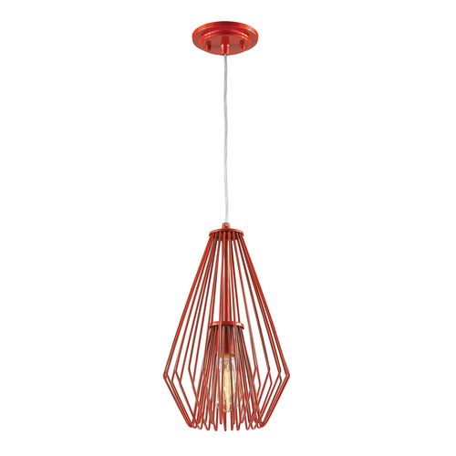 Z-Lite Z-Lite Quintus Red Pendant Light with Abstract Shade 442MP-RD