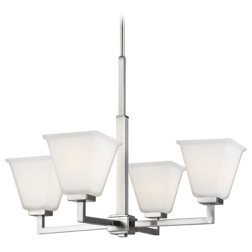 Generation Lighting Ellis Harper 4-Light Brushed Nickel Craftsman Chandelier by Generation Lighting 3113704-962