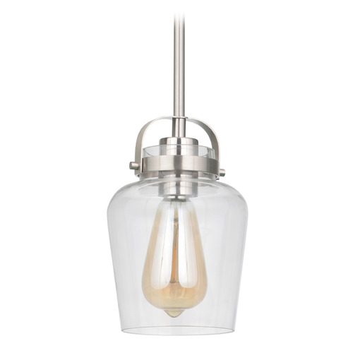 Trystan Brushed Polished Nickel Mini Pendant by Craftmade Lighting