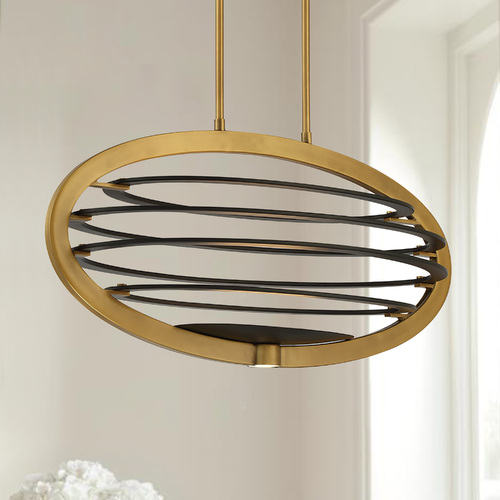 Eurofase Lighting Ombra Brass & Black LED Pendant by Eurofase Lighting 38153-013