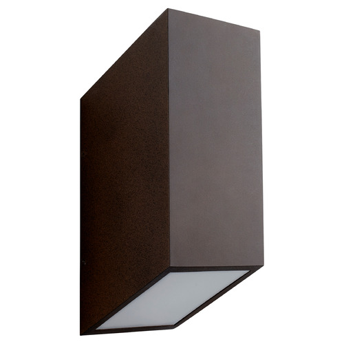 Uno Large Outdoor LED Wall Light in Oiled Bronze by Oxygen Lighting