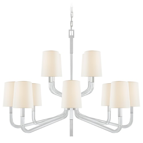 Visual Comfort Signature Collection Chapman & Myers Reagan Grande Chandelier in Nickel by Visual Comfort Signature CHC5904PNCGL