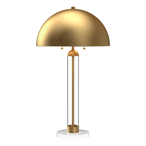 Alora Lighting Margaux Brushed Gold Table Lamp with Bowl / Dome Shade