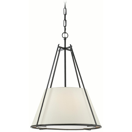 Visual Comfort Signature Collection Visual Comfort Signature Collection Aspen Blackened Rust Pendant Light with Empire Shade S5033BR-L