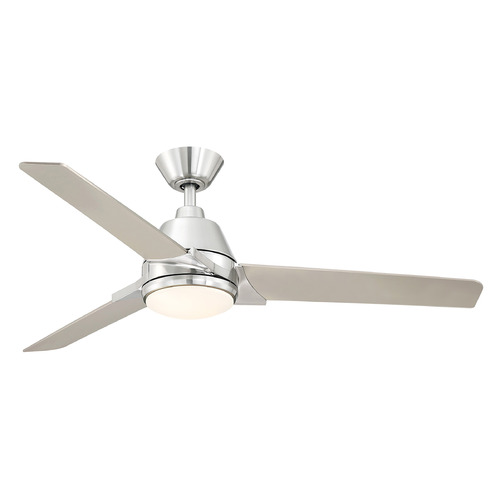 Fanimation Fans Pyramid Brushed Nickel LED Ceiling Fan with Light