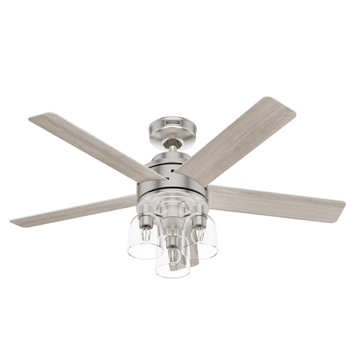 Hunter Fan Company Lochemeade Brushed Nickel LED Ceiling Fan with Light