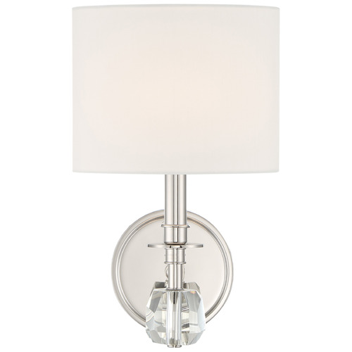 Crystorama Lighting Chimes Polished Nickel Sconce