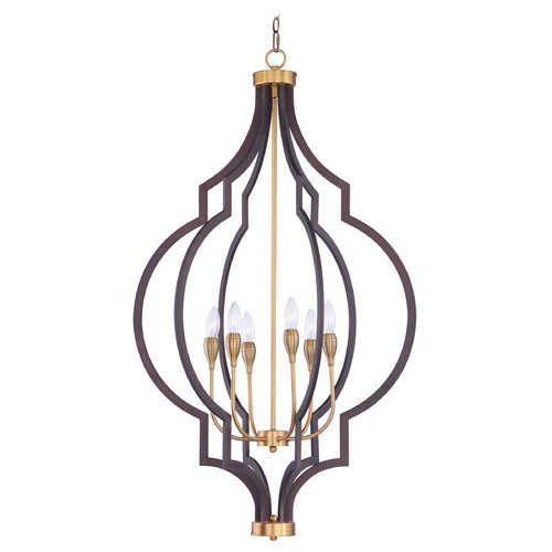 Crest Bronze & Brass Chandelier by Maxim Lighting