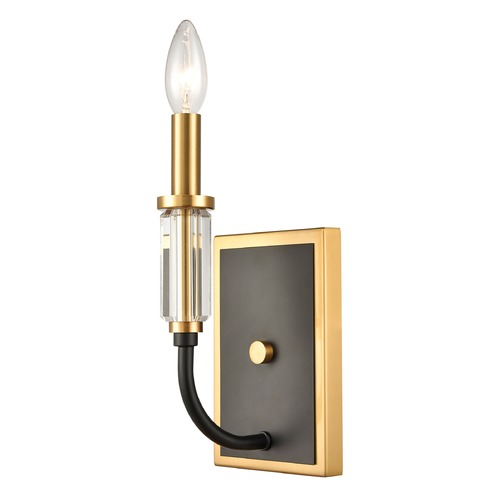 Elk Lighting Elk Lighting Glendon Matte Black, Burnished Brass Sconce 46340/1