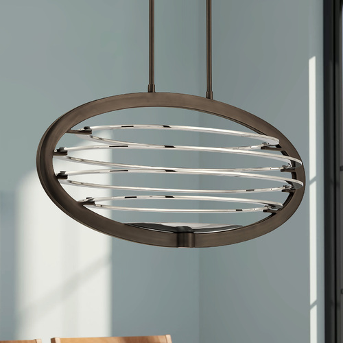 Eurofase Lighting Ombra Dark Bronze & Polished Nickel LED Pendant by Eurofase Lighting 38153-020