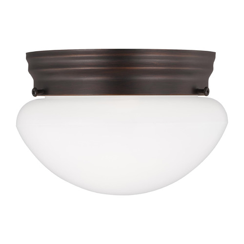 Webster 7.75-Inch Bronze LED Mushroom Flush Mount by Generation Lighting