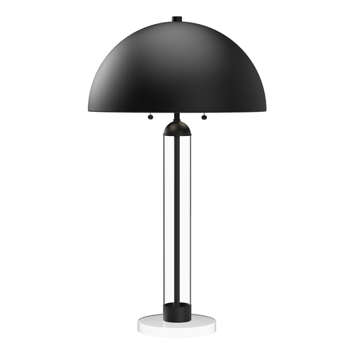 Alora Lighting Margaux Matte Black Table Lamp with Bowl / Dome Shade
