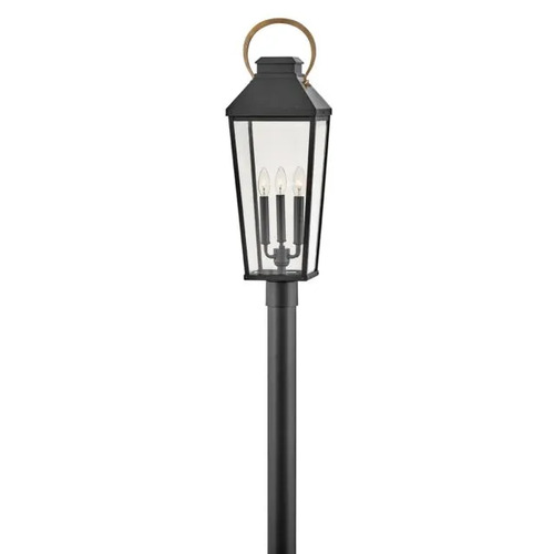 Hinkley Dawson Large Outdoor Post Light in Black & Bronze by Hinkley Lighting 17501BK