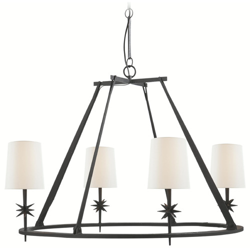 Visual Comfort Signature Collection Visual Comfort Signature Collection Ian K. Fowler Etoile Blackened Rust Chandelier S5315BR-L