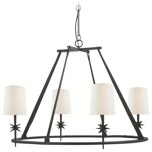 Visual Comfort Signature Collection Ian K. Fowler Etoile Blackened Rust Chandelier