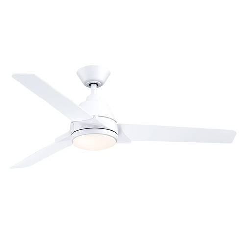 Fanimation Fans Pyramid Matte White LED Ceiling Fan with Light