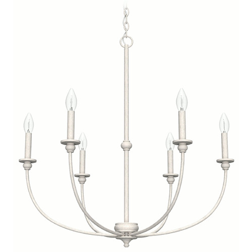 Southcrest Distressed White Chandelier by Hunter Fan Company
