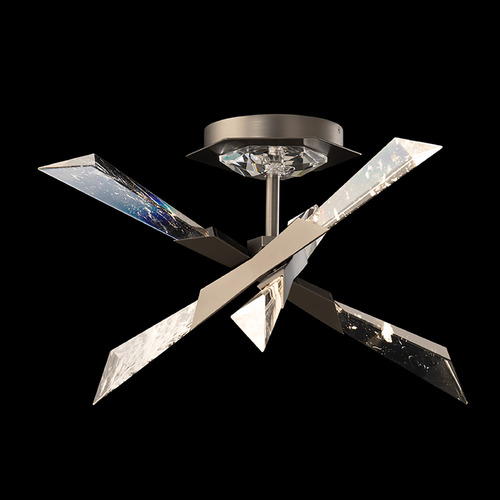 Schonbek Beyond Solitude Antique Nickel LED Semi-Flushmount Light