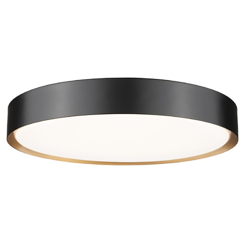 Z-Lite Kawan Matte Black & Modern Gold LED Flushmount Light