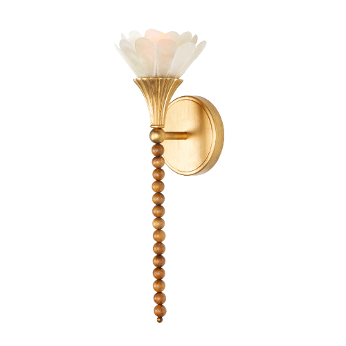 Kalco Lighting Flora Modern Gold Sconce