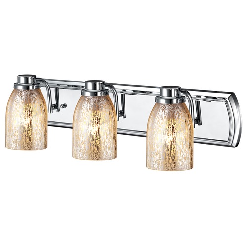 Design Classics Lighting Industrial Mercury Glass 3-Light Bath Bar in Chrome 1203-26 GL1039D