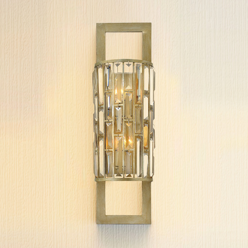 Gemma 2-Light Wall Sconce in Silver Leaf by Fredrick Ramond