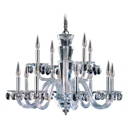 Allegri Lighting Art Deco Crystal Chandelier Chrome Fanshawe by Allegri Crystal 11528-010-FR001