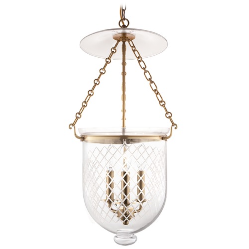 Hudson Valley Lighting Hudson Valley Lighting Hampton Aged Brass Pendant Light with Bowl / Dome Shade 254-AGB-C2