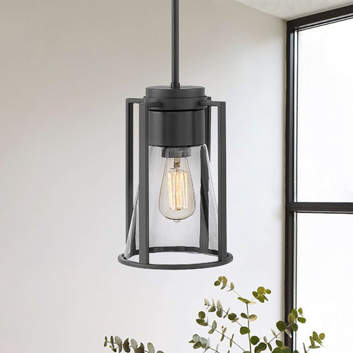 Hinkley Refinery 7.75-Inch Pendant in Black by Hinkley Lighting 63307BK-SM