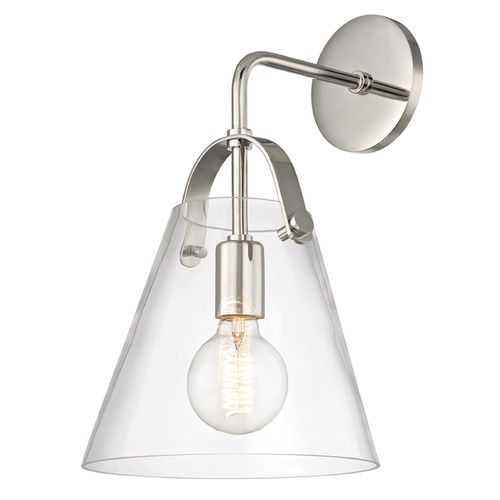 Karin Wall Sconce in Polished Nickel by Mitzi by Hudson Valley