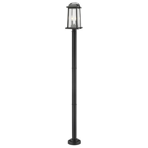 Millworks Black Post Light by Z-Lite