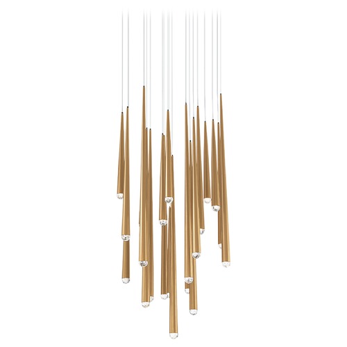 Cascade Aged Brass LED Multi-Light Pendant by Modern Forms