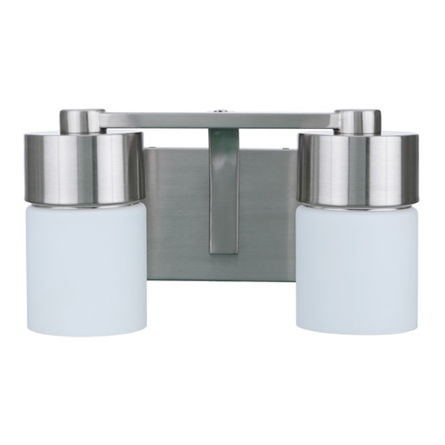 District Brushed Polished Nickel Bathroom Light by Craftmade Lighting