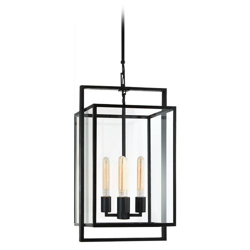 Visual Comfort Signature Collection Ian K. Fowler Halle Small Lantern in Aged Iron by Visual Comfort Signature S5192AICG