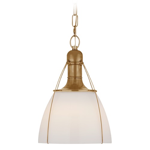 Visual Comfort Signature Collection Chapman & Myers Prestwick 14-Inch Pendant in Brass by Visual Comfort Signature CHC5475ABWG