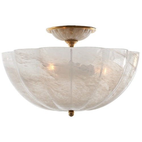 Visual Comfort Signature Collection Aerin Rosehill Semi-Flush in Antique Brass by Visual Comfort Signature ARN4000HABWG