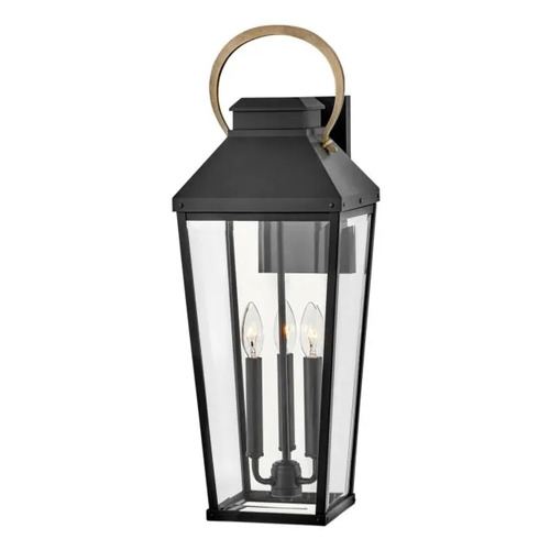 Hinkley Dawson Large Outdoor Wall Light in Black & Bronze by Hinkley Lighting 17505BK