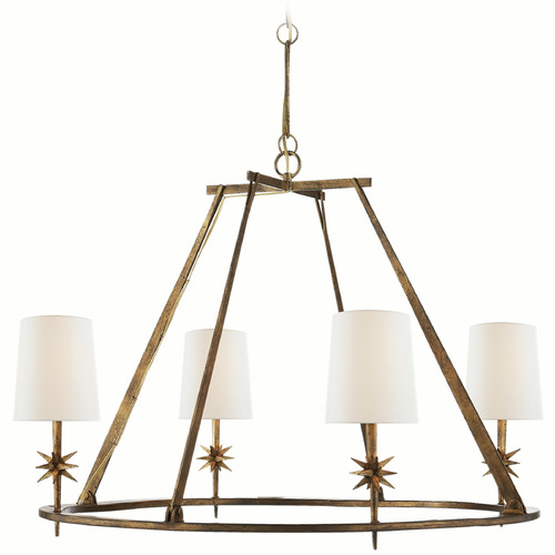 Visual Comfort Signature Collection Visual Comfort Signature Collection Ian K. Fowler Etoile Gilded Iron Chandelier S5315GI-L