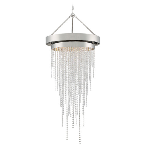 Crystorama Lighting Clarksen Polished Nickel Crystal Chandelier
