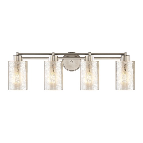 Mercury Glass Bathroom Light Satin Nickel