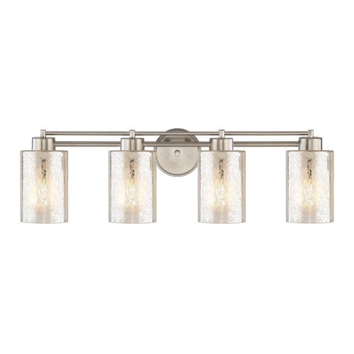 Design Classics Lighting Mercury Glass Bathroom Light Satin Nickel 704-09 GL1039C