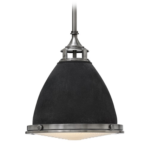 Amelia 12.75-Inch Pendant in Aged Zinc by Hinkley Lighting