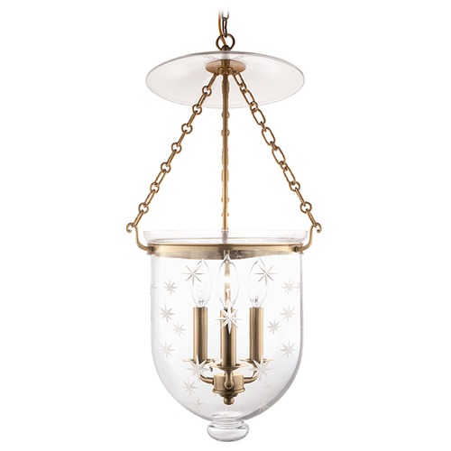 Hudson Valley Lighting Hampton Aged Brass Pendant by Hudson Valley Lighting 254-AGB-C3