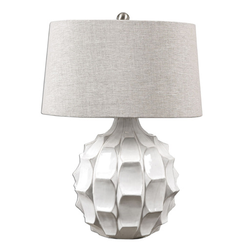 Guerina Scalloped White Lamp by Uttermost Lighting