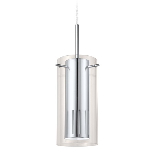 Eglo Lighting Eglo Pinto 1 Chrome Mini-Pendant Light with Cylindrical Shade 91326A