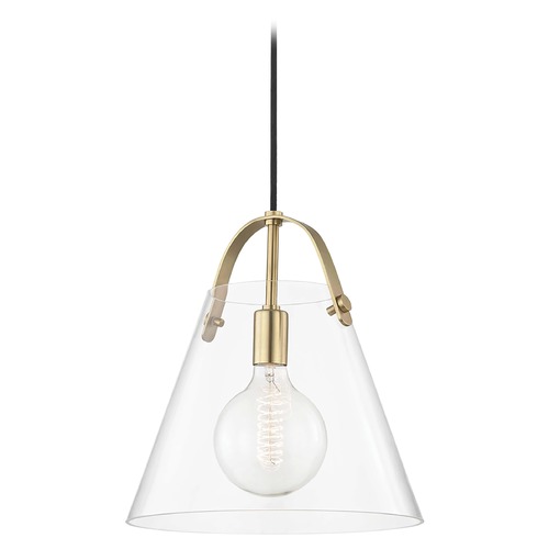 Mitzi by Hudson Valley Karin Pendant in Aged Brass by Mitzi by Hudson Valley H162701L-AGB